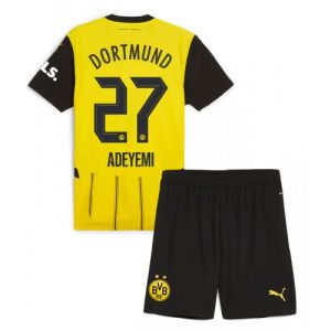 Cheap Borussia Dortmund Football Jerseys Karim Adeyemi #27 Home Stadium Kit for Kids 2024-25