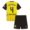 Cheap Borussia Dortmund Football Jerseys Nico Schlotterbeck #4 Home Stadium Kit for Kids 2024-25