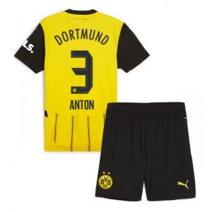 Cheap Borussia Dortmund Football Jerseys Waldemar Anton #3 Home Stadium Kit for Kids 2024-25