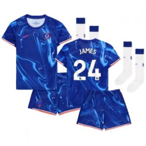 For Sale  Cheap Chelsea Football Jerseys Reece James #24 Home Stadium Kit for Kids 2024-25