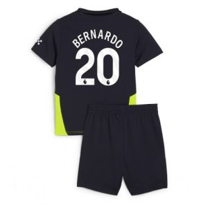 Cheap Manchester City Football Jerseys Bernardo Silva #20 Away Stadium Kit for Kids 2024-25