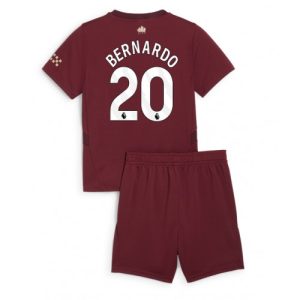 Cheap Manchester City Football Jerseys Bernardo Silva #20 Third Stadium Kit for Kids 2024-25