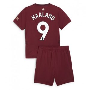 Cheap Manchester City Erling Haaland #9 Third Stadium Kit for Kids 2024-25