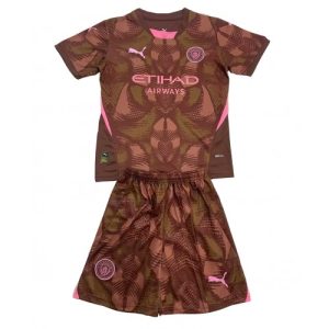 Cheap Manchester City Football Jerseys Goalkeeper Home Stadium Kit for Kids 2024-25