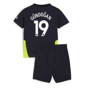 Cheap Manchester City Football Jerseys Ilkay Gundogan #19 Away Stadium Kit for Kids 2024-25