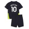 Cheap Manchester City Football Jerseys Jack Grealish #10 Away Stadium Kit for Kids 2024-25
