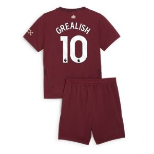 Cheap Manchester City Football Jerseys Jack Grealish #10 Third Stadium Kit for Kids 2024-25