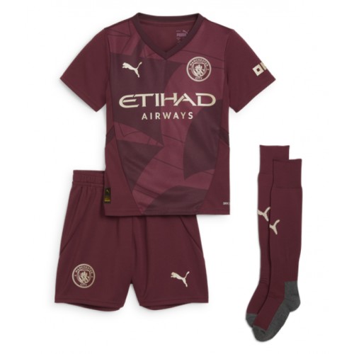 Cheap Manchester City Football Jerseys Jeremy Doku #11 Third Stadium Kit for Kids 2024-25