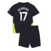 Cheap Manchester City Football Jerseys Kevin De Bruyne #17 Away Stadium Kit for Kids 2024-25