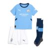 Cheap Manchester City Football Jerseys Kevin De Bruyne #17 Home Stadium Kit for Kids 2024-25