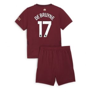 Cheap Manchester City Football Jerseys Kevin De Bruyne #17 Third Stadium Kit for Kids 2024-25