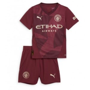 Cheap Manchester City Football Jerseys Third Stadium Kit for Kids 2024-25