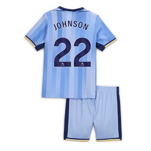 Cheap Tottenham Hotspur Football Jerseys Brennan Johnson #22 Away Stadium Kit for Kids 2024-25