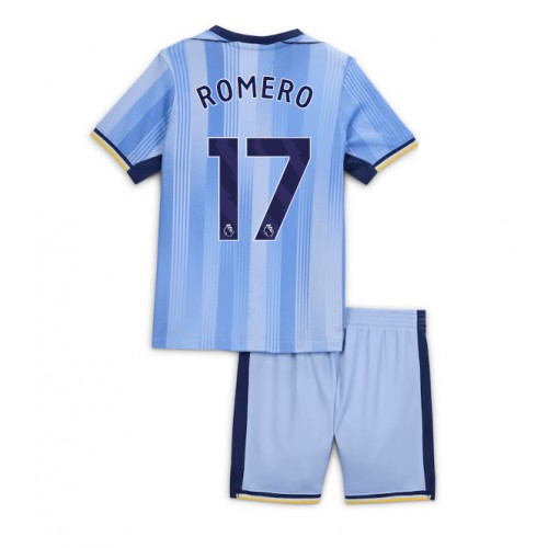 Cheap Tottenham Hotspur Football Jerseys Cristian Romero #17 Away Stadium Kit for Kids 2024-25