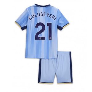 Cheap Tottenham Hotspur Football Jerseys Dejan Kulusevski #21 Away Stadium Kit for Kids 2024-25