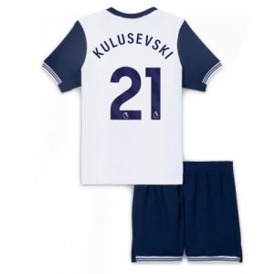 Cheap Tottenham Hotspur Football Jerseys Dejan Kulusevski #21 Home Stadium Kit for Kids 2024-25