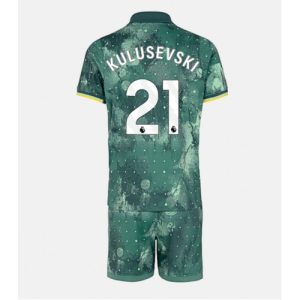 Cheap Tottenham Hotspur Football Jerseys Dejan Kulusevski #21 Third Stadium Kit for Kids 2024-25