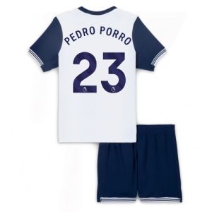 Cheap Tottenham Hotspur Football Jerseys Pedro Porro #23 Home Stadium Kit for Kids 2024-25