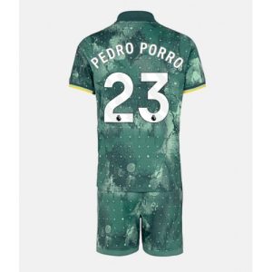 Cheap Tottenham Hotspur Football Jerseys Pedro Porro #23 Third Stadium Kit for Kids 2024-25