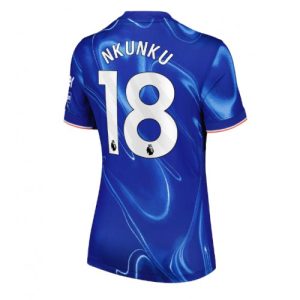Chelsea Christopher Nkunku #18 Best Home Football Club Jersey Women 2024-25