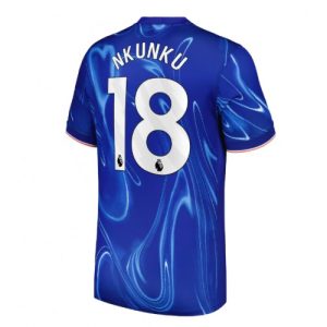 Chelsea Christopher Nkunku #18 Cheap Home Stadium Shirt 2024-25 Short Sleeve Sale