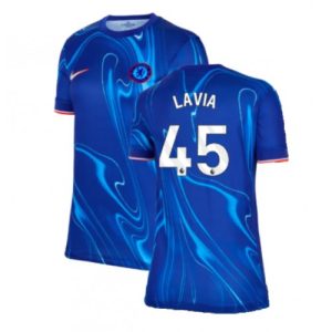 Chelsea Romeo Lavia #45 Best Home Football Club Jersey Women 2024-25