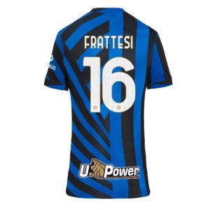 Inter Milan Davide Frattesi #16 Home Football Club Jersey Women 2024-25