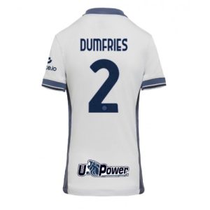 Inter Milan Denzel Dumfries #2 Away Football Club Jersey Women 2024-25
