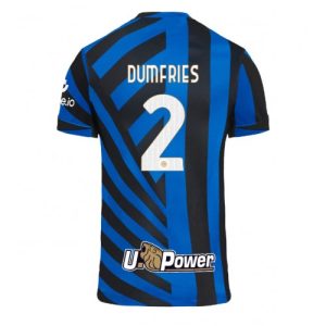 Inter Milan Denzel Dumfries #2 Cheap Men's Home Stadium Shirt 2024-25 Short Sleeve