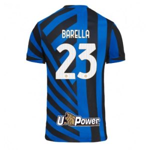 Inter Milan Nicolo Barella #23 Cheap Men's Home Stadium Shirt 2024-25 Short Sleeve