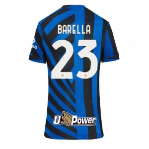 Inter Milan Nicolo Barella #23 Home Football Club Jersey Women 2024-25