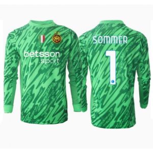 Inter Milan Yann Sommer #1 Goalkeeper Cheap Men's Home Stadium Shirt 2024-25 Long Sleeve