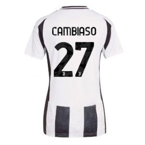 Juventus Andrea Cambiaso #27 New Home Soccer Shirt for Women 2024-25 Short Sleeve