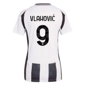 Juventus Dusan Vlahovic #9 New Home Soccer Shirt for Women 2024-25 Short Sleeve