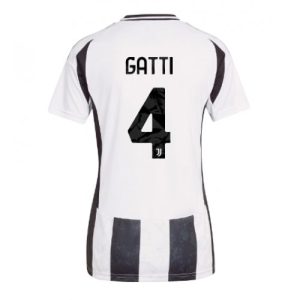 Juventus Federico Gatti #4 New Home Soccer Shirt for Women 2024-25 Short Sleeve