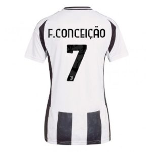 Juventus Francisco Conceicao #7 New Home Soccer Shirt for Women 2024-25 Short Sleeve