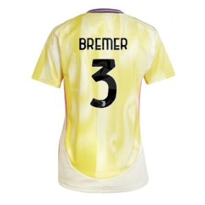 Juventus Gleison Bremer #3 New Away Soccer Shirt for Women 2024-25 Short Sleeve