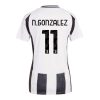 Juventus Nicolas Gonzalez #11 New Home Soccer Shirt for Women 2024-25 Short Sleeve
