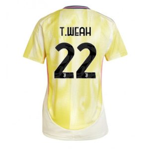 Juventus Timothy Weah #22 New Away Soccer Shirt for Women 2024-25 Short Sleeve