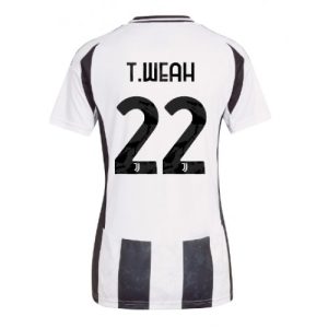 Juventus Timothy Weah #22 New Home Soccer Shirt for Women 2024-25 Short Sleeve