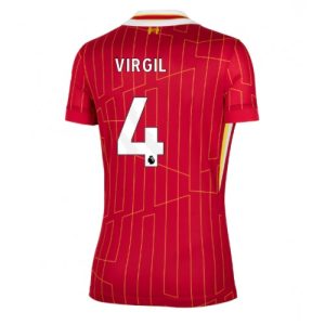 Liverpool Virgil van Dijk #4 Best Home Soccer Jersey Women 2024-25 Short Sleeve