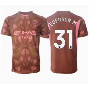Manchester City Ederson Moraes #31 Goalkeeper Cheap Home Soccer Jersey 2024-25 Short Sleeve