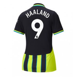 Manchester City Erling Haaland #9 Away Football Club Jersey Women 2024-25
