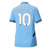 Manchester City Jack Grealish #10 Home Football Club Jersey Women 2024-25