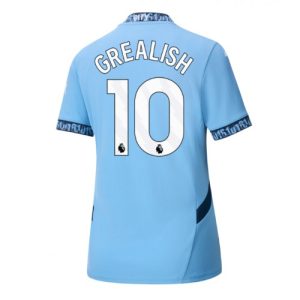 Manchester City Jack Grealish #10 Home Football Club Jersey Women 2024-25