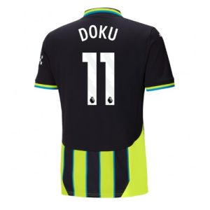 Manchester City Jeremy Doku #11 Cheap Away Soccer Jersey 2024-25 Short Sleeve