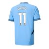 Manchester City Jeremy Doku #11 Cheap Home Soccer Jersey 2024-25 Short Sleeve