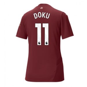 Manchester City Jeremy Doku #11 Third Football Club Jersey Women 2024-25