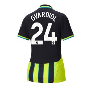 Manchester City Josko Gvardiol #24 Away Football Club Jersey Women 2024-25