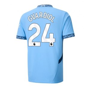 Manchester City Josko Gvardiol #24 Cheap Home Soccer Jersey 2024-25 Short Sleeve